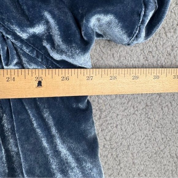 Free People We The Free Moon Coty blue velvet boho tunic woman top size Small - Picture 12 of 13